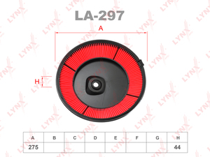 Фильтр воздушный LYNXauto LA-297. Для: NISSAN Primera(P10) 1.6 90-96/Sunny 1.4-1.6 90-95, фото 1