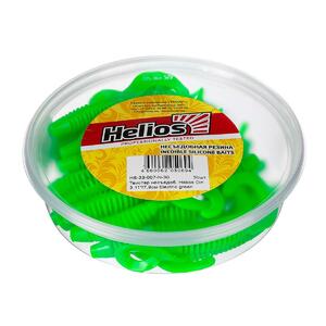 Твистер несъедоб. Din 3,11"/7,9см Electric green 30шт. (HS-33-007-N-30) Helios (0), фото 2