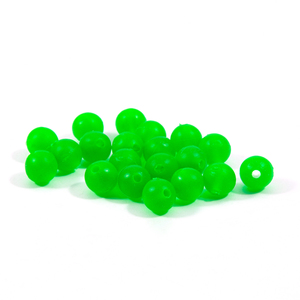 Бусина фидерная Namazu Soft Beads, PVC, d-6 мм, круглая, цв. темно-зеленый (20 шт.), фото 2