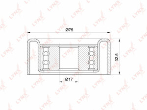 Ролик натяжного механизма / приводной LYNXauto PB-5126. Для: TOYOTA Hiace 2.5D-3.0D 01> / Hilux VII 2.5D-3.0D 01>, фото 1