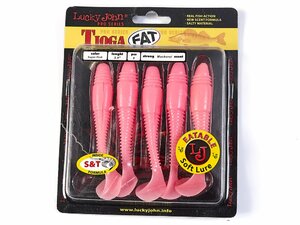 Виброхвосты съедобные LJ Pro Series TIOGA FAT 3.9in (10.00)/F05 5шт., фото 4