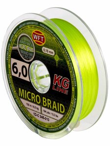 Шнур плетёный WFT KG MICRO BRAID Chartreuse 150/0100, фото 2