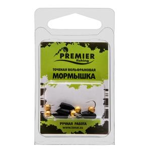 Мормышка вольфрам Столбик 2,5 с шар. звездная пыль 356 (5шт/уп) (PR-M-356) Premier Fishing, фото 2