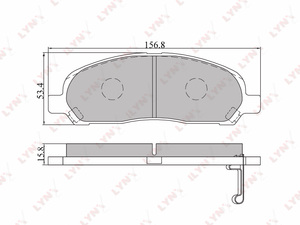 Колодки тормозные передние LYNXauto BD-5510. Для: MITSUBISHI Rvr 97-02/Chariot/Grandis >02, фото 1