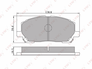 Колодки тормозные передние LYNXauto BD-7506. Для: LEXUS RX300(SUM) 00-01, фото 1