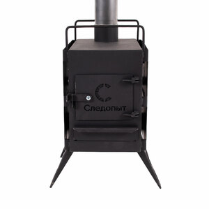 Печь дровяная Следопыт Heavy малая (с экранами, угловыми трубами и грибком), фото 4