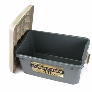Ящик многофункц. особопрочный СЛЕДОПЫТ Expedition Box, 40 л, 600х360х320 мм, цв. графит/бежевый, фото 3