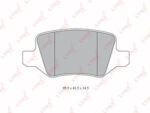 Колодки тормозные задние LYNXauto BD-5310. Для: MERCEDES-BENZ A160-200T(W168 / W169) 97-12 / B150-200(W245) 05> / Vaneo(414) 1.6-1.9 02-05, фото 1