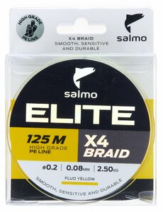 Шнур плетёный Salmo Elite х4 BRAID Fluo Yellow 125/008, фото 2