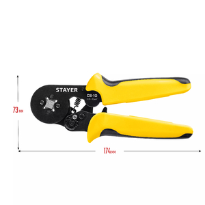 Мультидиапазонные пресс-клещи STAYER CS-10 0.25 - 10 мм2 с квадратным профилем для втулочных наконечников 44447, фото 5