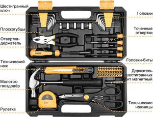 Набор инструментов для дома DEKO PRO DKMT62 (62шт.) 065-0213, фото 7