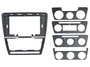 Рамка для UMS SKODA Octavia 2004-2013 (A5) (Auto AC/manual AC), 10" (тип2, 4 вставки), фото 1