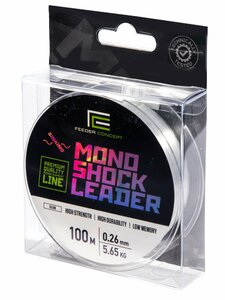 Леска моно. Feeder Concept MONO SHOCK LEADER Clear 100/026, фото 2