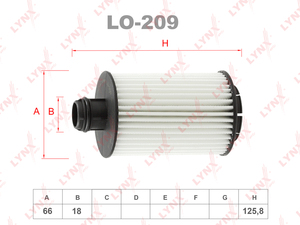 Фильтр масляный LYNXauto LO-209. Для: CHEVROLET Captiva 2.2D 11> / Cruze 2.0D 10> / Orlando 2.0D 11>, OPEL Antara 2.2D 10>, фото 1