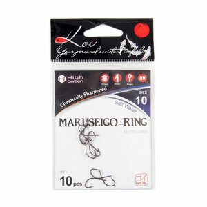 Крючок KOI "MARUSEIGO-RING", размер 10 (INT)/8 (AS), цвет BN (10 шт.), фото 5