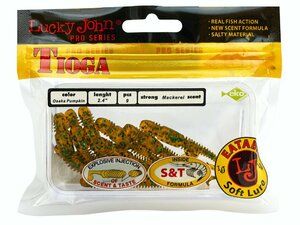 Виброхвосты съедобные LJ Pro Series TIOGA 2.4in (06.20)/PA19 9шт., фото 4