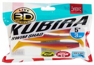 Виброхвосты LJ 3D Series KUBIRA SWIM SHAD 5,0in (12,50)/PG06 3шт., фото 4