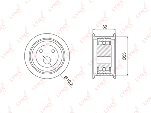 Ролик натяжной / ГРМ LYNXauto PB-1026. Для: Lada, Лада, 2110-12 1.5-1.6 95>., фото 2