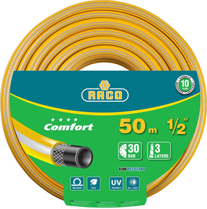 Поливочный шланг RACO Comfort 1/2", 50 м, 30 атм, трёхслойный, армированный 40303-1/2-50, фото 1