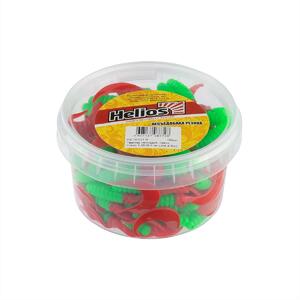 Твистер несъедоб. Credo 2,35"/6,0 см Lime & Red 100шт. (HS-10-021-N) Helios, фото 2