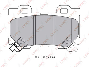 Колодки тормозные задние LYNXauto BD-5743. Для: INFINITI FX30D-50(S51) 08> / G37(V36) 07> / Q70 2.2D-3.7 13> / QX70 3.7-50 13>, фото 1