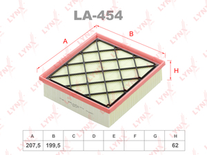 Фильтр воздушный LYNXauto LA-454. Для: OPEL Meriva B 1.3-1.7D 10-17, фото 1