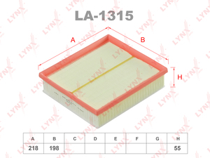 Фильтр воздушный LYNXauto LA-1315. Для CHANGAN GS85 Coupe 2.0 22>, фото 1