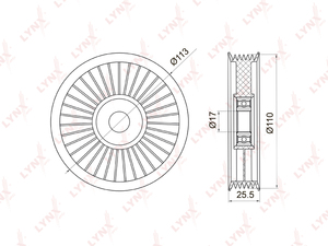 Ролик направляющий / приводной LYNXauto PB-7008. Для: CHEVROLET Aveo 1.2-1.6 05> / Cruze 1.6-1.8 09> / Kalos 1.2-1.4 05> / Lacetti 1.4-1.6 05> / Nubira 1.4-1.6 05> / Orlando 1.8 11>, DAEWOO Kalos 1.4 02> / Lacetti 1.4-1.6 04> / Nexia 1.6 08> / Nubira 1.6 , фото 1