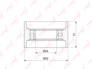 Ролик направляющий/ГРМ LYNXauto PB-3041. Для TOYOTA Тойота Altezza 2.0 98-05, фото 1
