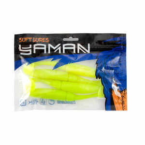 Виброхвост YAMAN PRO Sharky Shad, р.3,75 inch, цвет #02 - Chartreuse (уп 5 шт.), фото 6