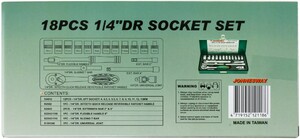 JONNESWAY S04H2118S Набор головок торцевых 1/4"DR, 4-13 мм, 18 предметов, фото 4