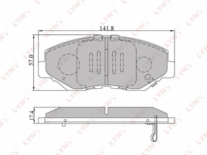 Колодки тормозные передние LYNXauto BD-3404. Для: HONDA CR-V >06/Element 03-05, фото 1