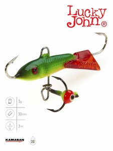 Балансир Lucky John CLASSIC 3 с тр. 30мм/26RT блистер, фото 2