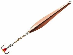 Блесна вертикальная зимняя Lucky John DOUBLE BLADE с цепочкой и тройником 50MM GC блистер, фото 5