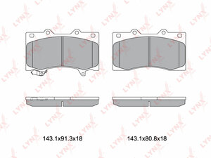 Колодки тормозные передние LYNXauto BD-5744. Для: NISSAN Patrol(Y62) 5.6 10>, фото 1