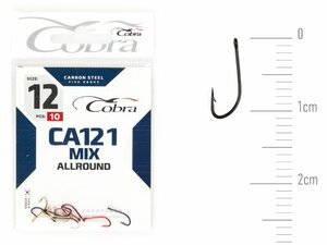 Крючки Cobra Allround MIX сер. CA121 разм. 012 10шт., фото 2