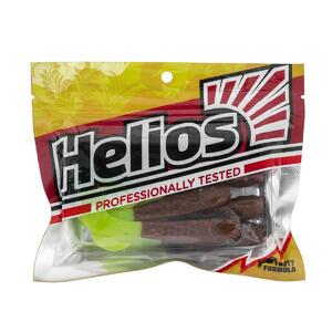 Твистер Long Hybrid 3,55"/9,0 см Rusty Gold & Lime 7шт. (HS-15-017) Helios (0), фото 4