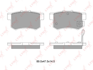 Колодки тормозные задние  LYNXauto BD-3401. Для: Honda, Хонда, CR-V 02-06/Civic(Цивик) 06>. 

Длина, мм 89. 
Высота, мм 47,5. 
Толщина, мм 14,5., фото 2