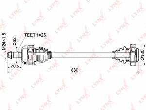 Привод в сборе LYNXauto CD-5307. Для: MERCEDES-BENZ C180-230(W202) 94-00, фото 1