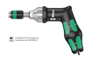 Отвёртка-битодержатель динамометрическая с пистолетной рукояткой WERA WE-074702 (3.00-6.00 Нм, патрон Rapidaptor, 1/4" D6.3/F6.3 ), фото 1