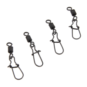 Вертлюг с застежкой Namazu Pro ROLLING RIBBED SWIVEL WITH NICE SNAP, цв. Carbon, р. 3, test-57 кг, к, фото 4
