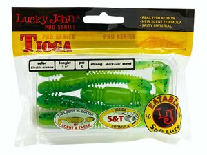Виброхвосты съедобные LJ Pro Series TIOGA 3.9in (10.00)/T18 5шт., фото 4