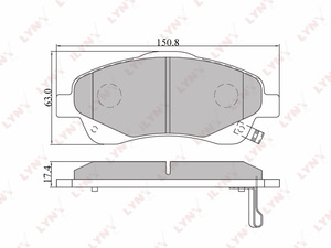 Колодки тормозные передние LYNXauto BD-7548. Для: Toyota, Тойота, Avensis(Авенсис)(T25) 16-2.5 03-08/Corolla(Корола) Verso 1.6-2.2D 04>., фото 2