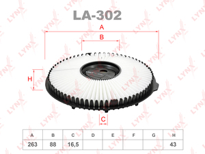 Фильтр воздушный LYNXauto LA-302. Для: MITSUBISHI Colt 1.3 >92/Lancer 1.3 92-94, фото 1