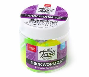 Слаги съедобные искусственные LJ Pro Series TRICK WORM 2,5in (06.35)/T90 7шт., фото 4