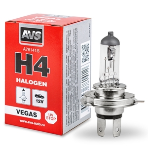Галогенная автомобильная лампа AVS Vegas, H4, 12 В, 60/55 Вт, 3200 К, цоколь P43t, фото 4