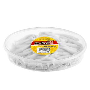 Виброхвост несъедоб. Minoga 3,75"/9.5 см White 100шт. (HS-17-001-N) Helios, фото 2