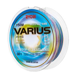 Шнур VARIUS PE8X-150MI 0.8# Multi Colour 0,148мм Ryobi, фото 5