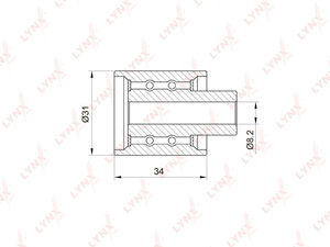 Ролик направляющий / ГРМ LYNXauto PB-3031. Для: SUBARU СУБАРУ Forester(Форестер)(SG / SH) 2.0-2.5 02> / Impreza(Импреза)(GD / GH) 1.5-2.5 00> / Legacy(Легаси) IV-V 2.0 05>, фото 1