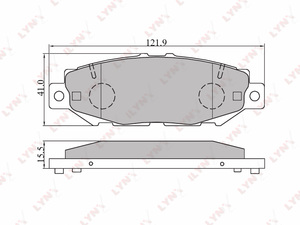 Колодки тормозные задние LYNXauto BD-7528. Для: LEXUS GS300 93-97, TOYOTA Supra(JZA80) 93-98, фото 1